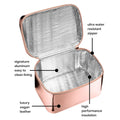 Wellinsulated Performance Beauty Case Color/Shade variant: Rose Gold open container image.