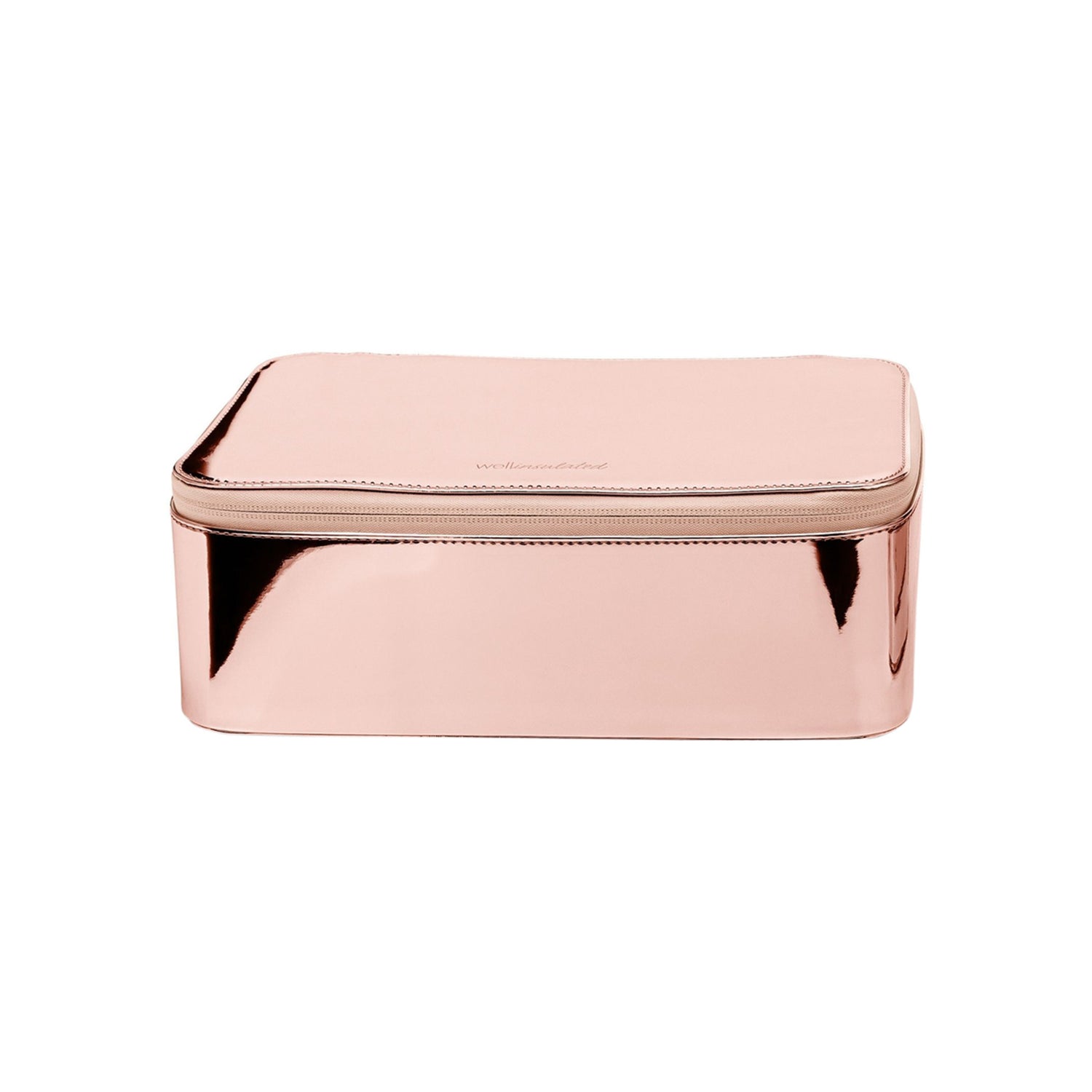 Wellinsulated Performance Travel Case Color/Shade variant: Rose Gold side packaging image.