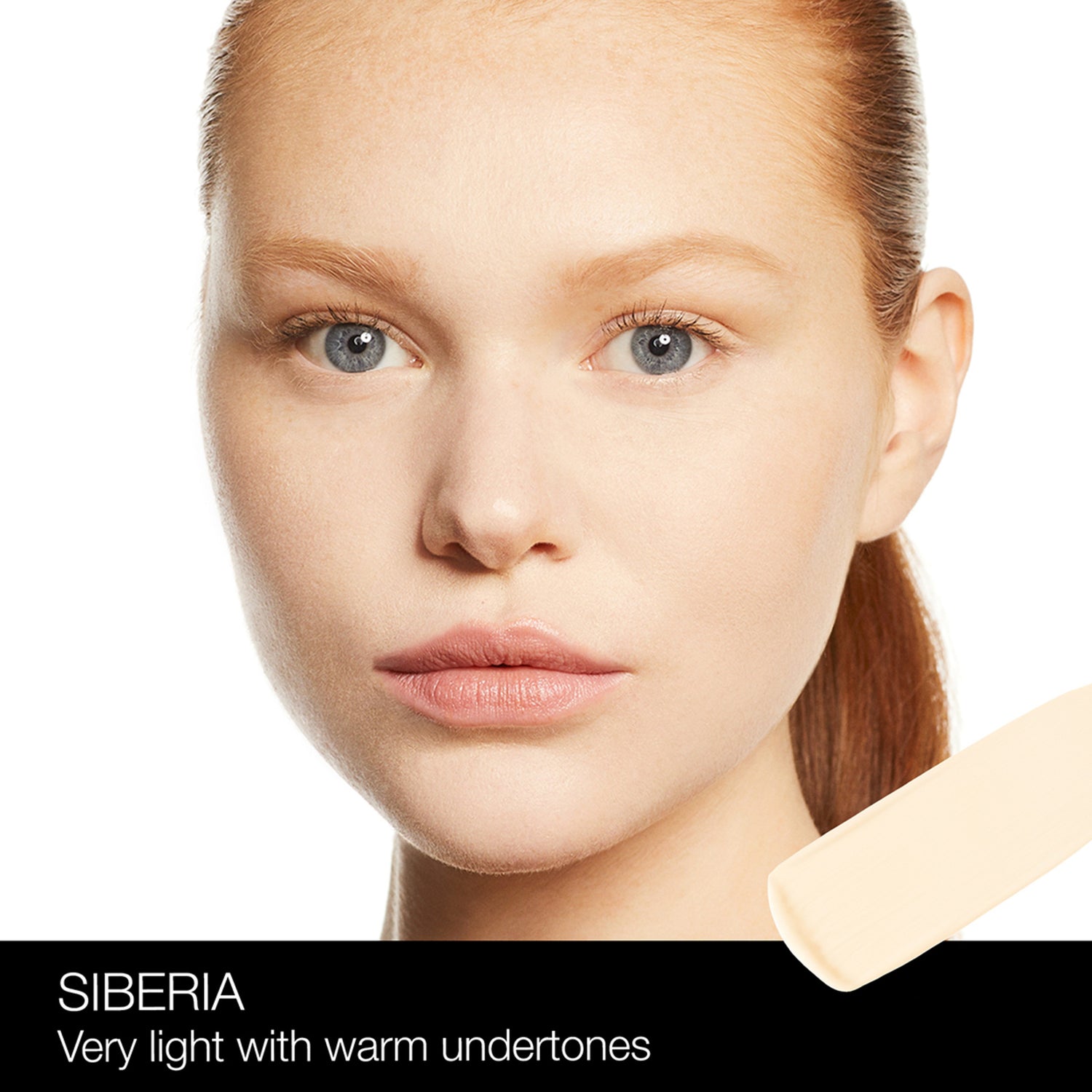 Nars Soft Matte Complete Foundation Color/Shade variant: Siberia model image . This product is for light warm complexions