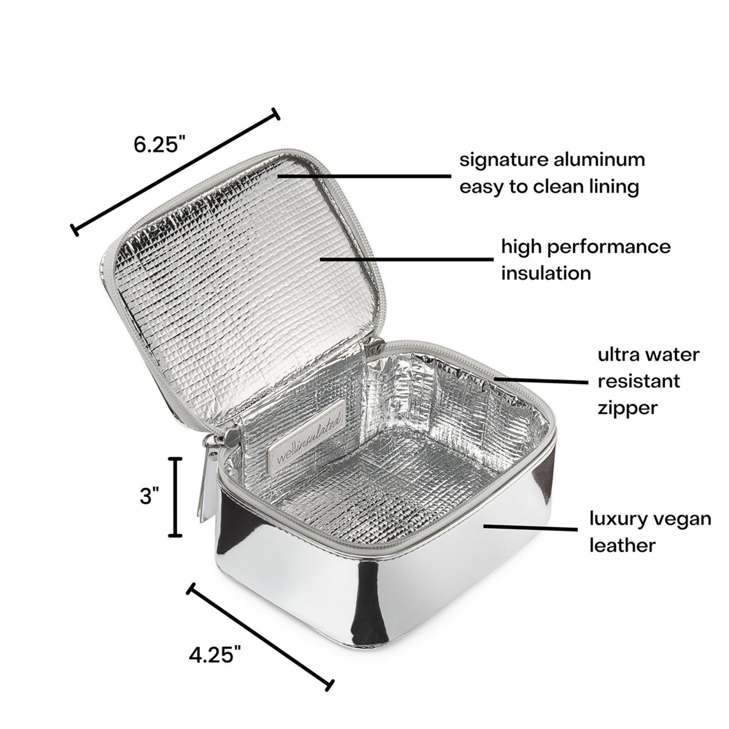 Wellinsulated Performance Mini Travel Case Color/Shade variant: Silver model image .