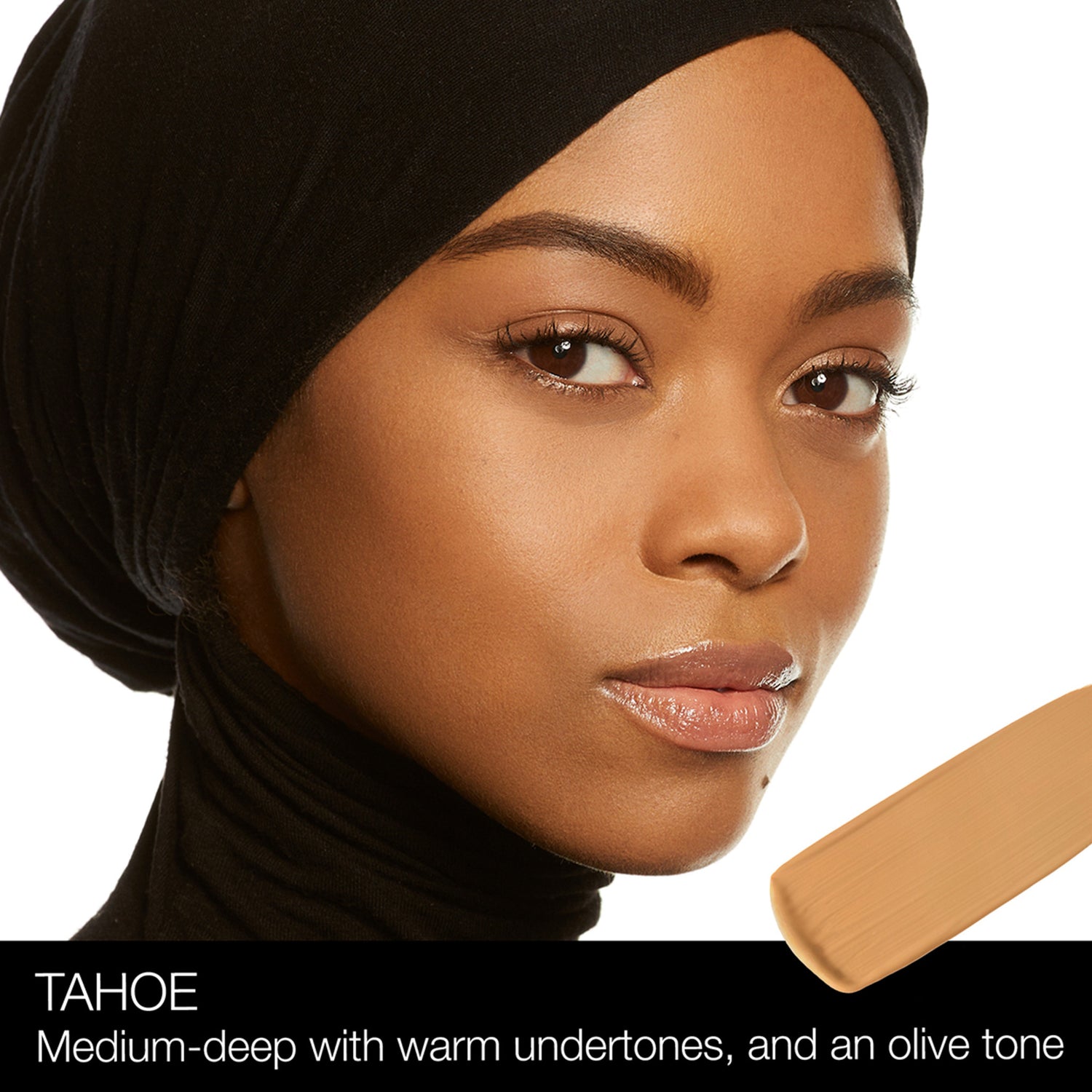 Nars Soft Matte Complete Foundation Color/Shade variant: Tahoe model image . This product is for medium warm complexions