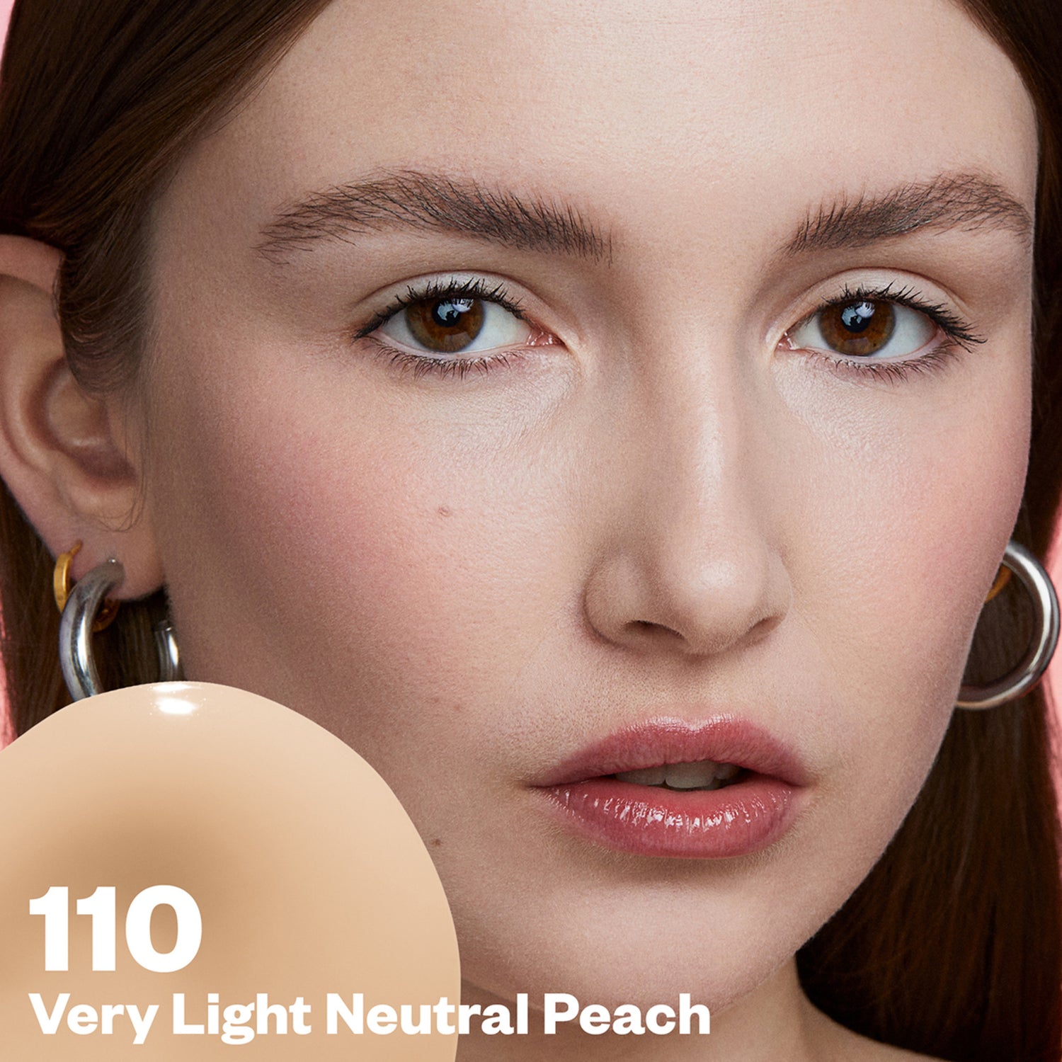 Kosas Revealer Skin Improving Foundation SPF 25 Color/Shade variant: Very Light Neutral 110 model image 2 . This product is for light neutral peach complexions