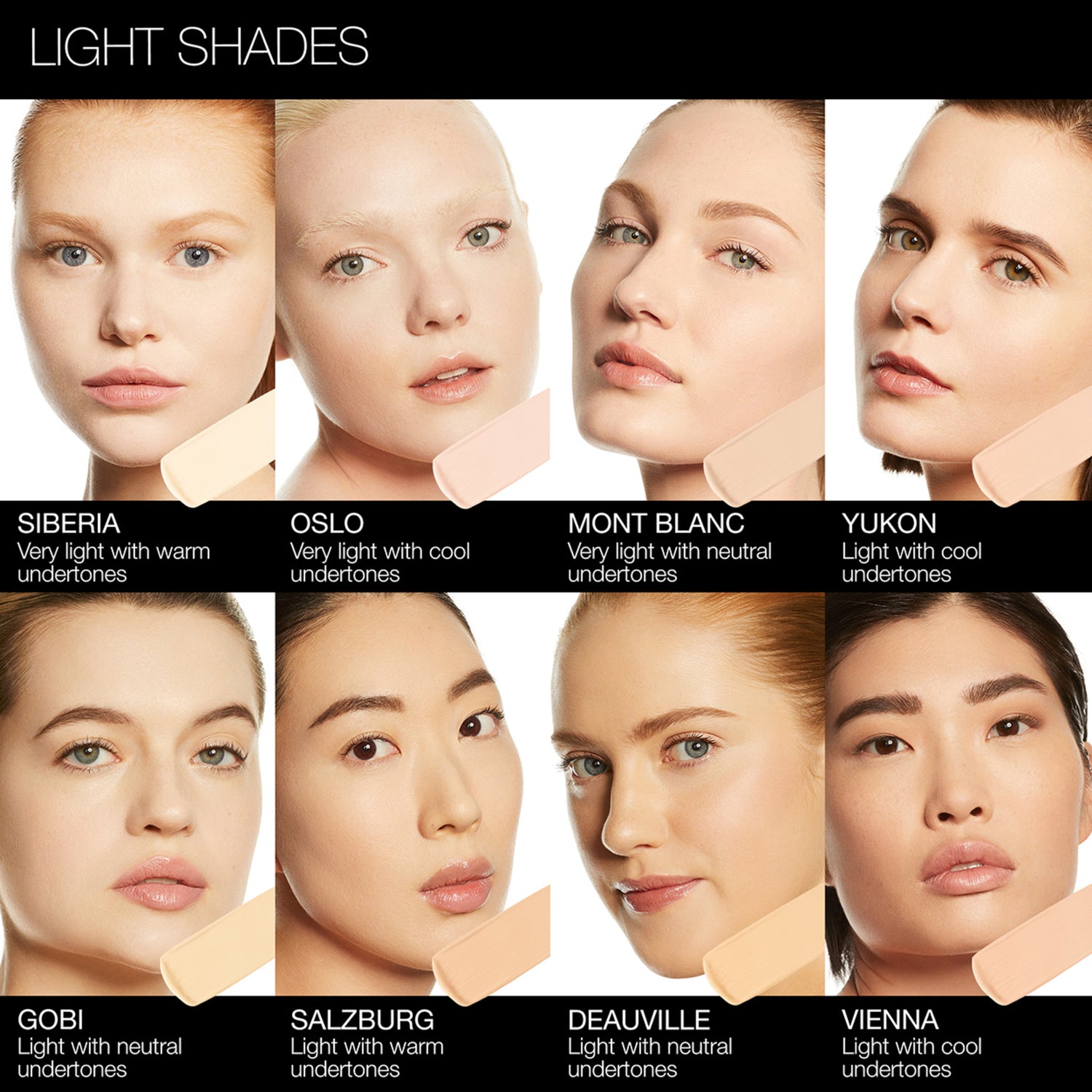 Nars Soft Matte Complete Foundation Color/Shade variant: Vienna shade comparison image 2 . This product is for light cool complexions