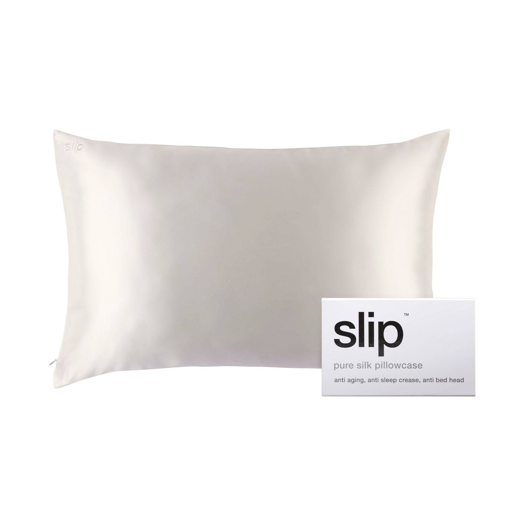 Slip Pure Silk Queen Pillowcase Color/Shade variant: White main image.