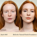 Before and after results of using RMS Beauty ReEvolve Natural Finish Liquid Foundation variant: 000