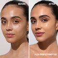 Before and after results of using Odacité Flex-Perfecting Mineral Drops Tinted Sunscreen SPF 50 variant: 02 Light-Medium