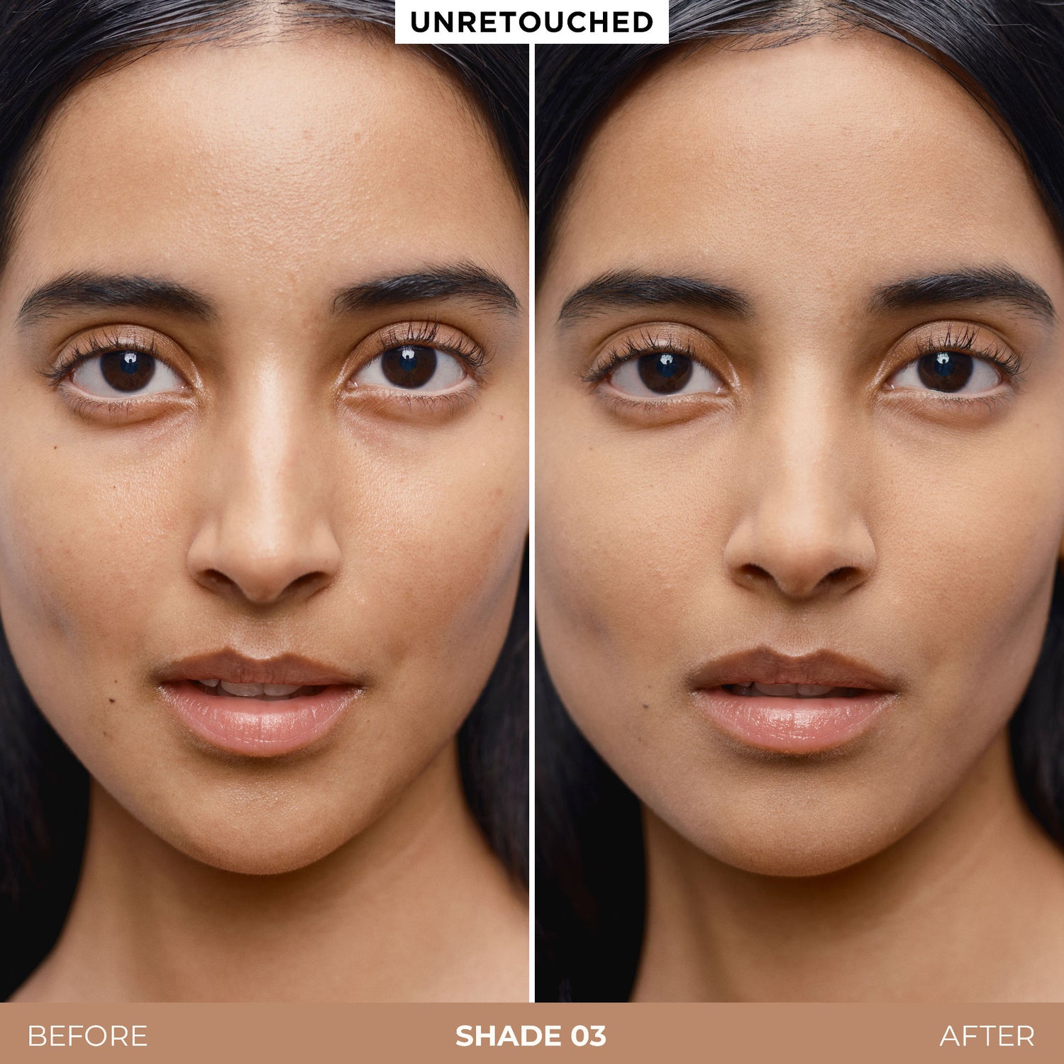 Before and after results of using   variant: 03