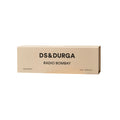 Beige rectangular perfume box for Radio Bombay Eau de Parfum by D.S. & Durga, with black text reading D.S. & DURGA, 10 mL / .34 fl. oz. e.