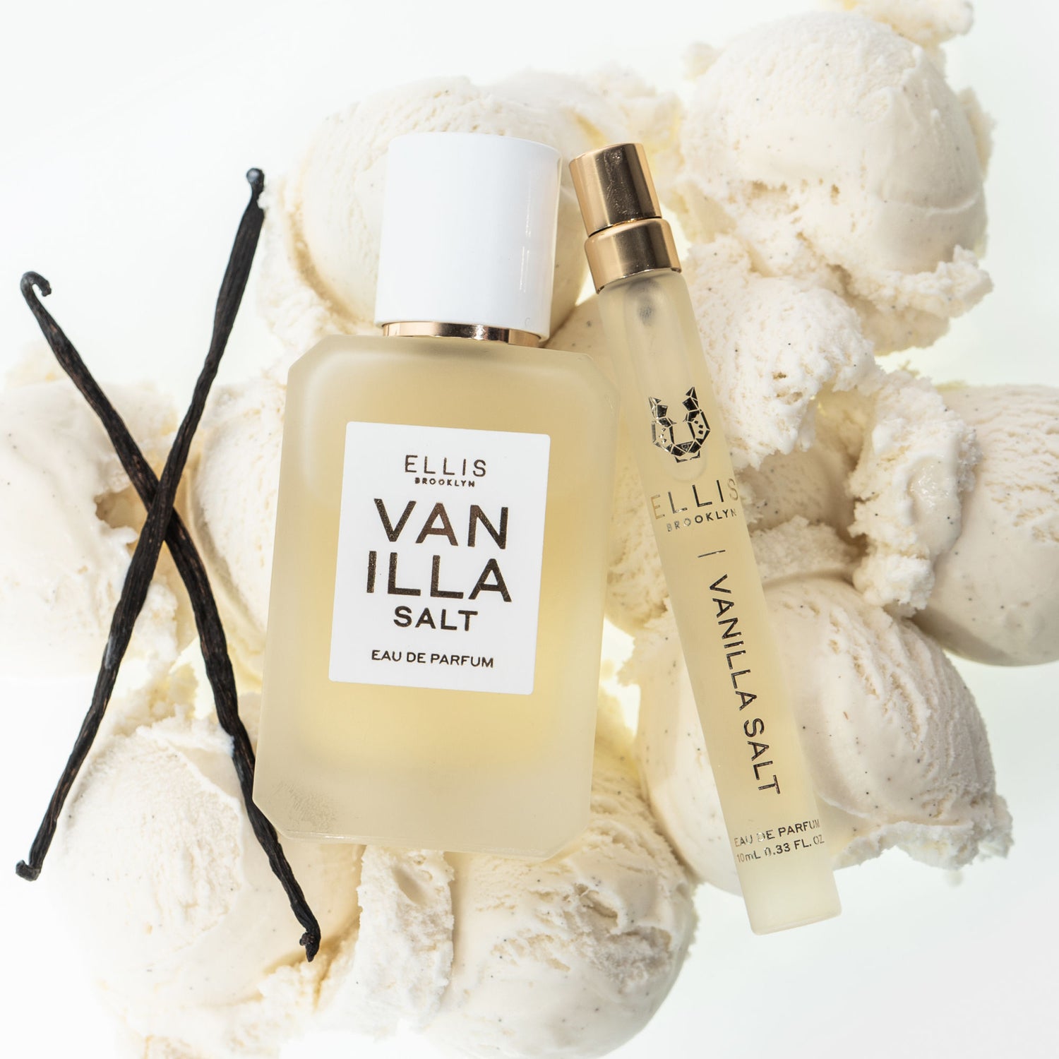 Lifestyle image of Ellis Brooklyn Vanilla Salt Eau de Parfum variant: 0.33 fl oz