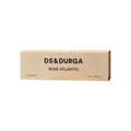 Tan rectangular perfume box for the Rose Atlantic Eau de Parfum by D.S. & Durga, with black text reading 10 mL / .34 fl. oz. e.
