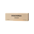 Rectangular tan perfume box for D.S. & Durga Debaser Eau de Parfum labeled with 10 mL / .34 fl. oz. e on the front, evoking the spirit of college radio.