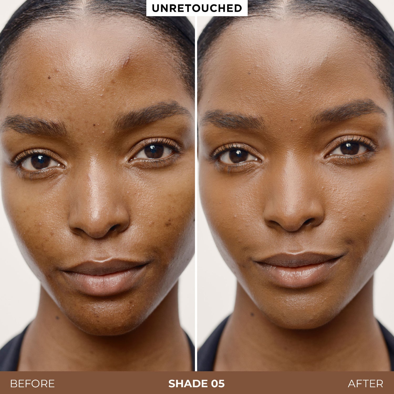 Before and after results of using   variant: 05