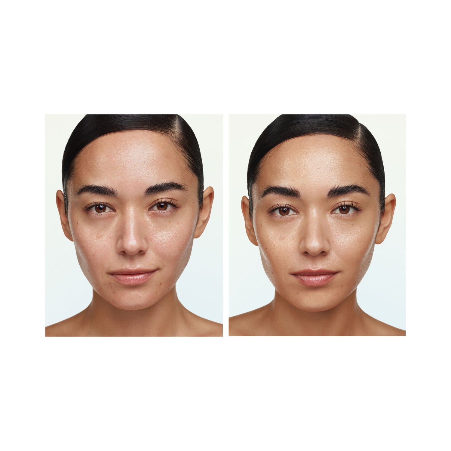 Before and after results of using U Beauty Super Tinted Hydrator variant: 05