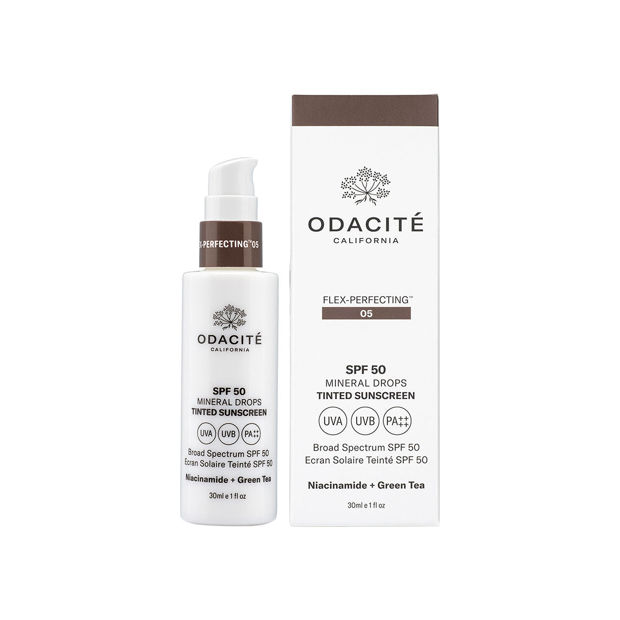 Odacité Flex-Perfecting Mineral Drops Tinted Sunscreen SPF 50 variant: 05 Deep main image