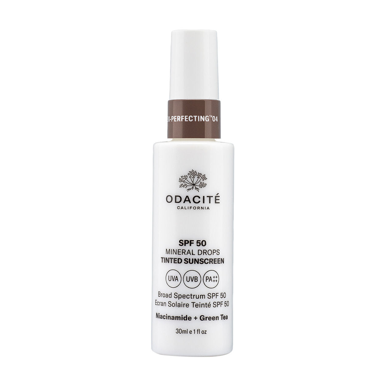 Image of a closed Odacité Flex-Perfecting Mineral Drops Tinted Sunscreen SPF 50 variant: 05 Deep