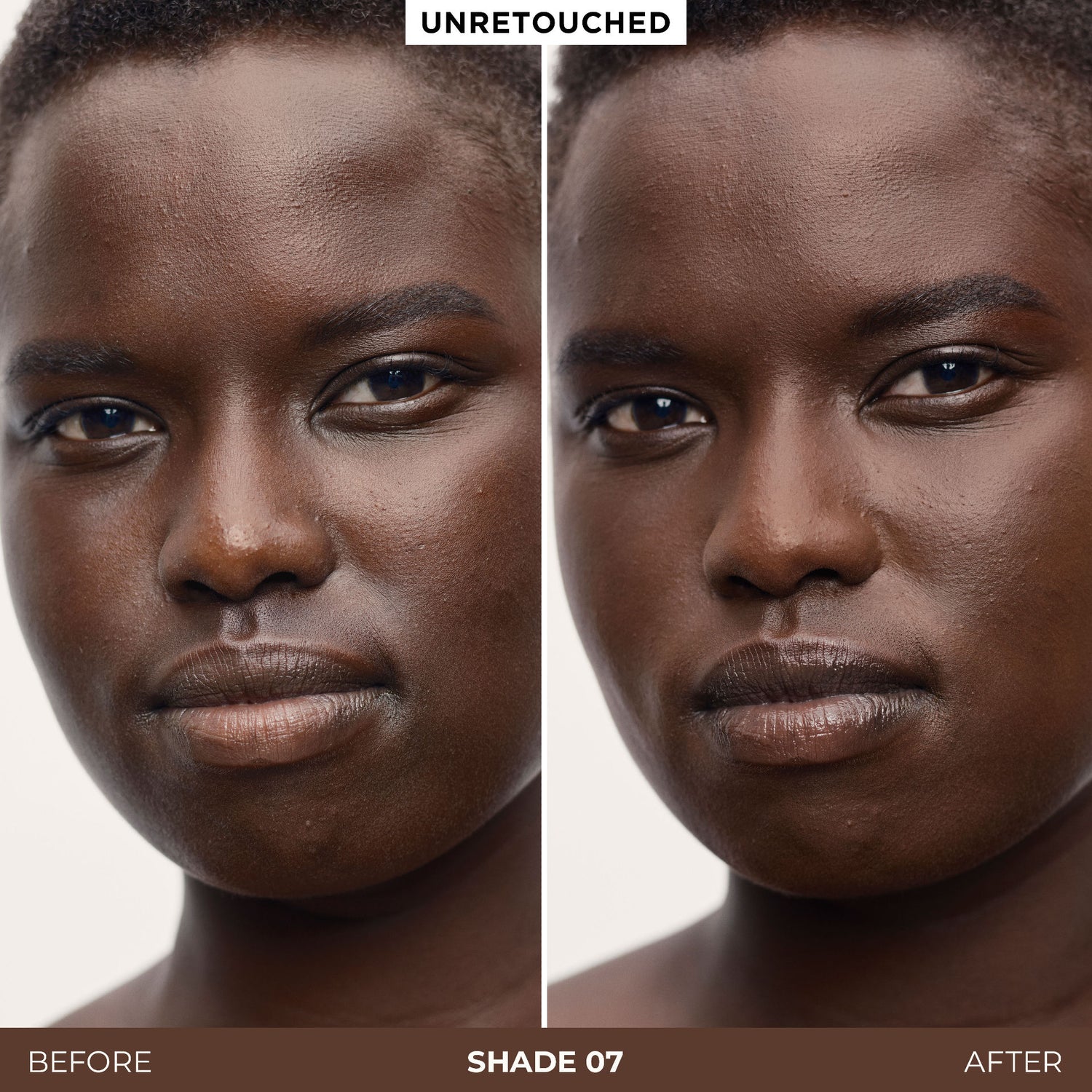Before and after results of using   variant: 07