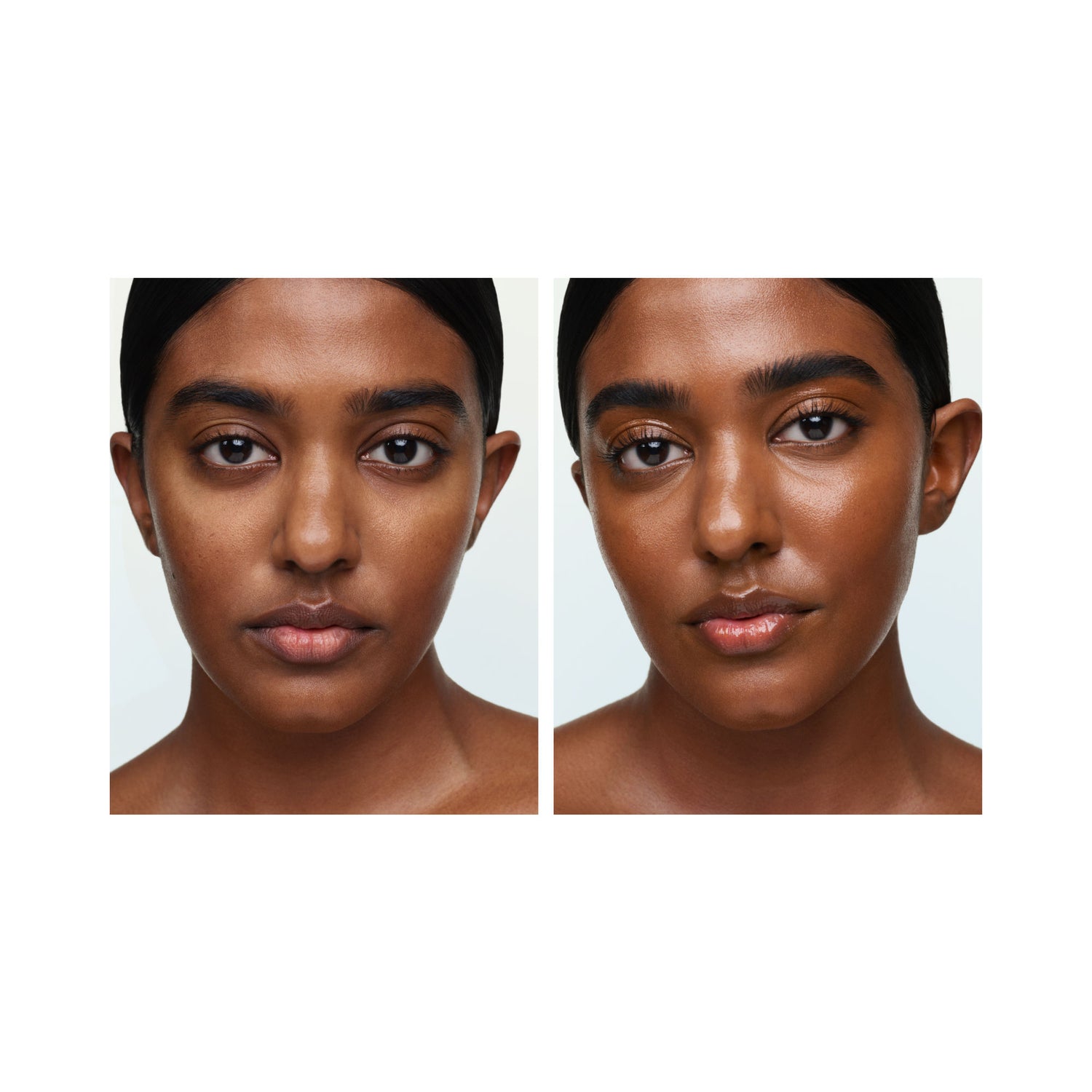 Before and after results of using U Beauty Super Tinted Hydrator variant: 10