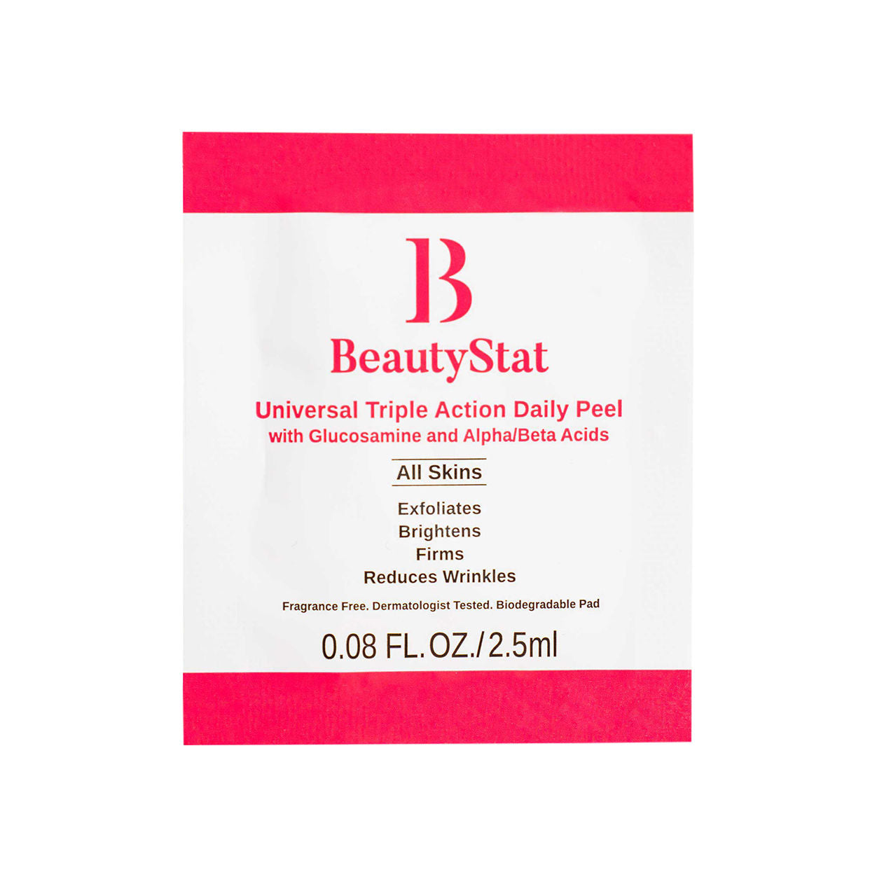Packette image of BeautyStat Universal Triple Action Daily Peel with Glucosamine and AHAs/BHAs variant: 10 Treatments
