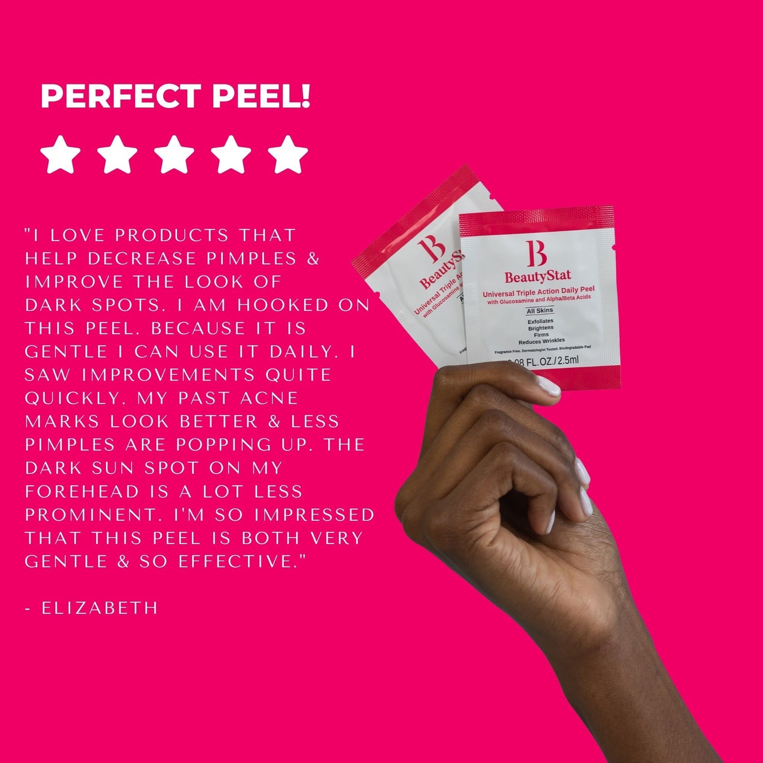 BeautyStat Universal Triple Action Daily Peel with Glucosamine and AHAs/BHAs