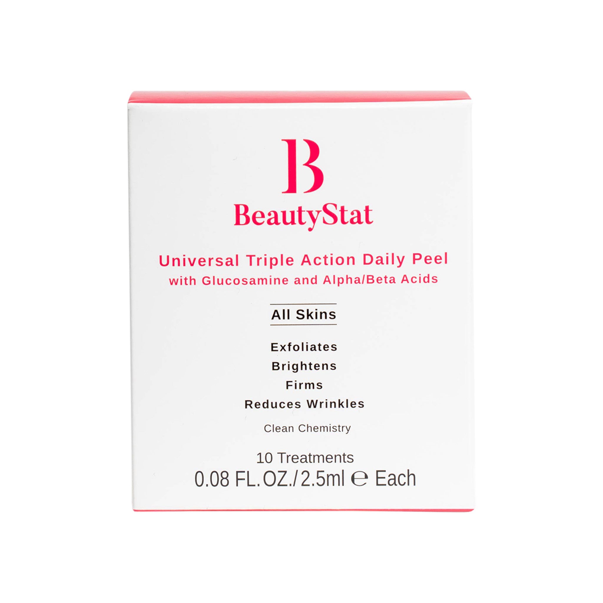 BeautyStat Universal Triple Action Daily Peel with Glucosamine and AHAs/BHAs Size variant: 10 Treatments main image.