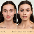 Before and after results of using RMS Beauty ReEvolve Natural Finish Liquid Foundation variant: 11.5