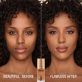 Before and after results of using Charlotte Tilbury Airbrush Flawless Foundation variant: 12 Cool