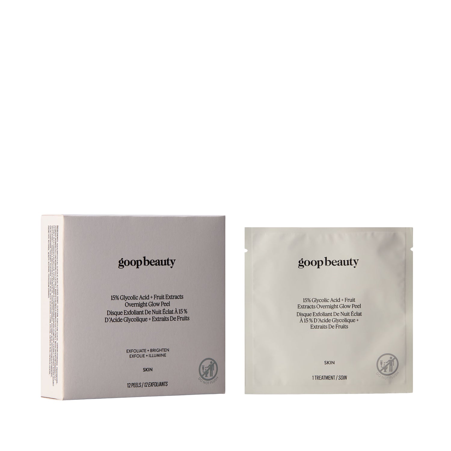 Image of the Goop 15% Glycolic Acid Overnight Glow Peel - 12 ct variant: 12 Treatments box