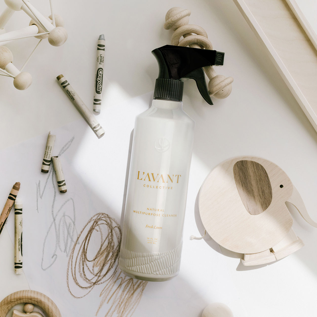 Lifestyle image of L’Avant Collective Fresh Linen Multipurpose Cleaner variant: 16 oz