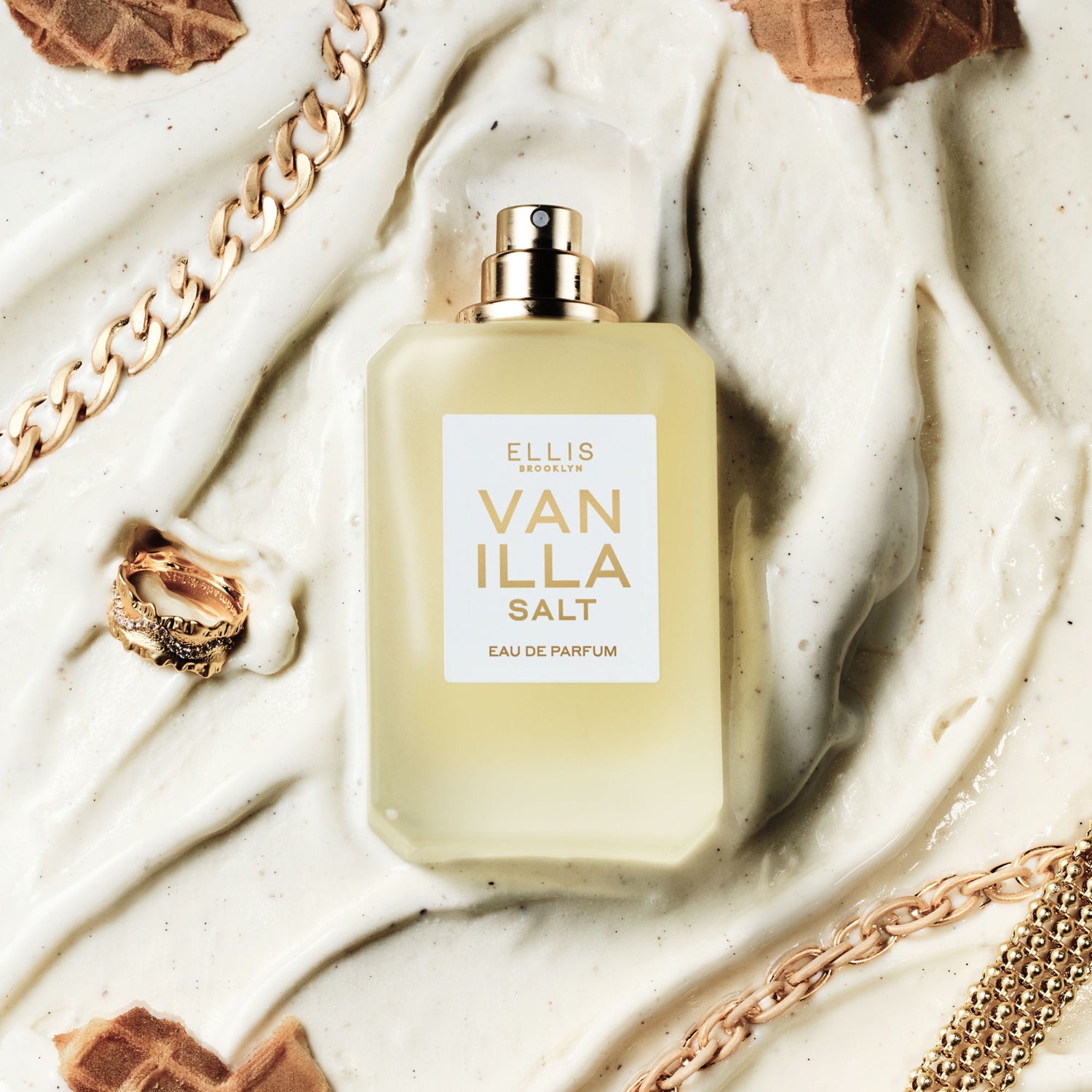 Lifestyle image of Ellis Brooklyn Vanilla Salt Eau de Parfum variant: 1.7 fl oz