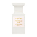 A white rectangular Tom Ford Tubéreuse Nue Eau de Parfum bottle with a matching square cap and a label that reads Tubéreuse Nue floral eau de parfum 50 ml.