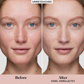 Before and after results of using   variant: 1C1 Cool Vanille