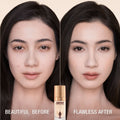 Before and after results of using Charlotte Tilbury 1 Cool variant: 1 Cool