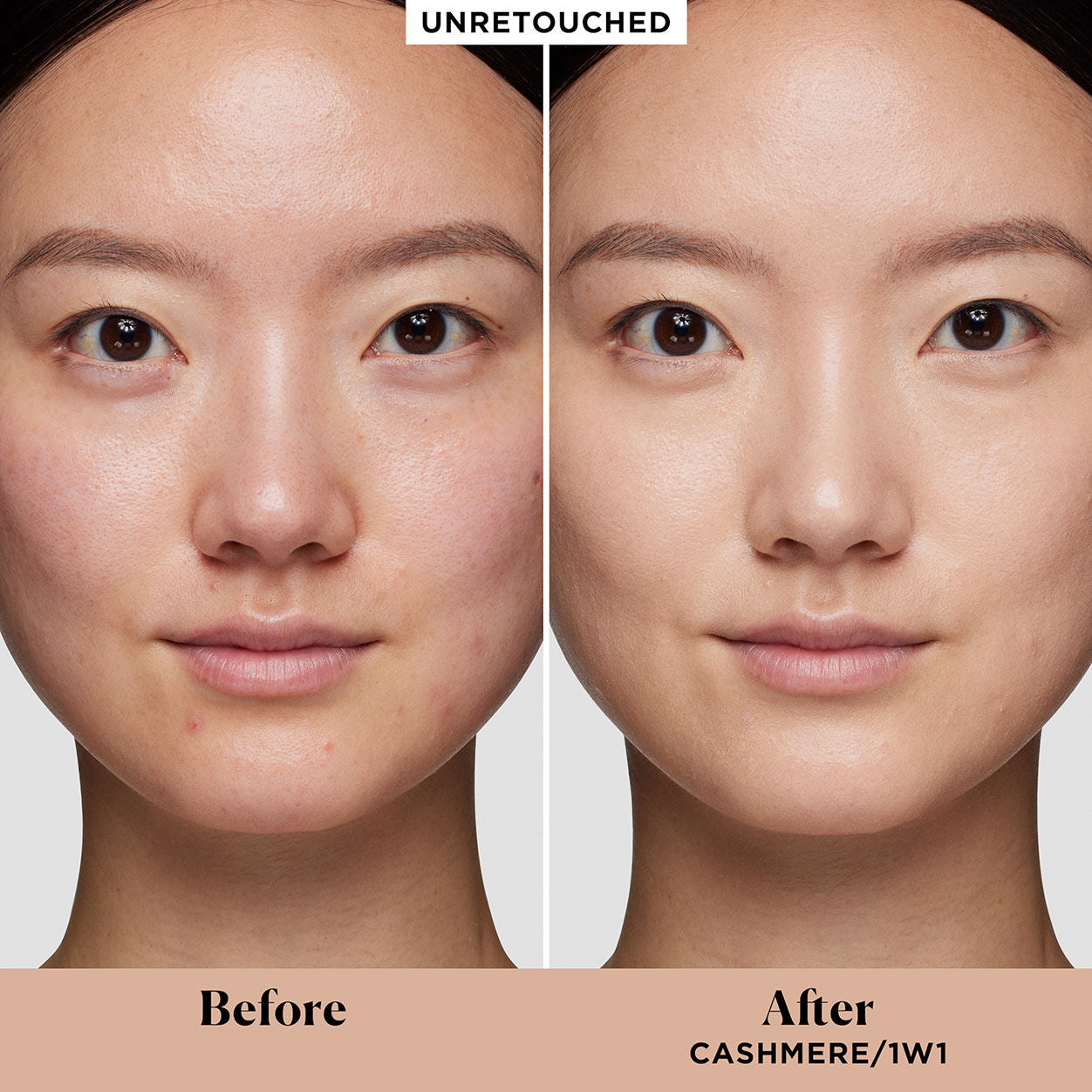 Before and after results of using   variant: 1W1 Cashmere