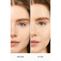 Before and after results of using Laura Mercier Flawless Lumière Radiance-Perfecting Foundation variant: 1W1 IVORY