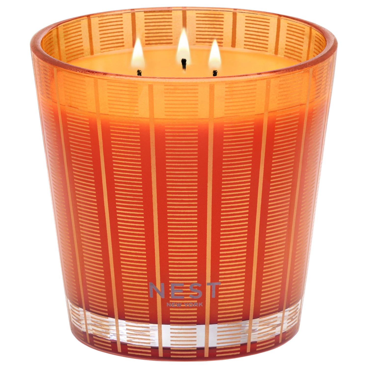 Image of an open Nest Pumpkin Chai Candle variant: 21.1 oz (3-Wick)
