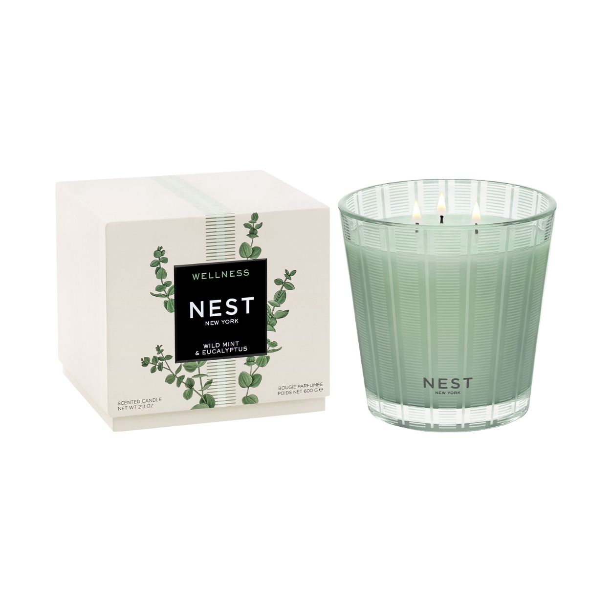 Nest Wild Mint & Eucalyptus Candle variant: 21.1 oz (3-Wick) main image
