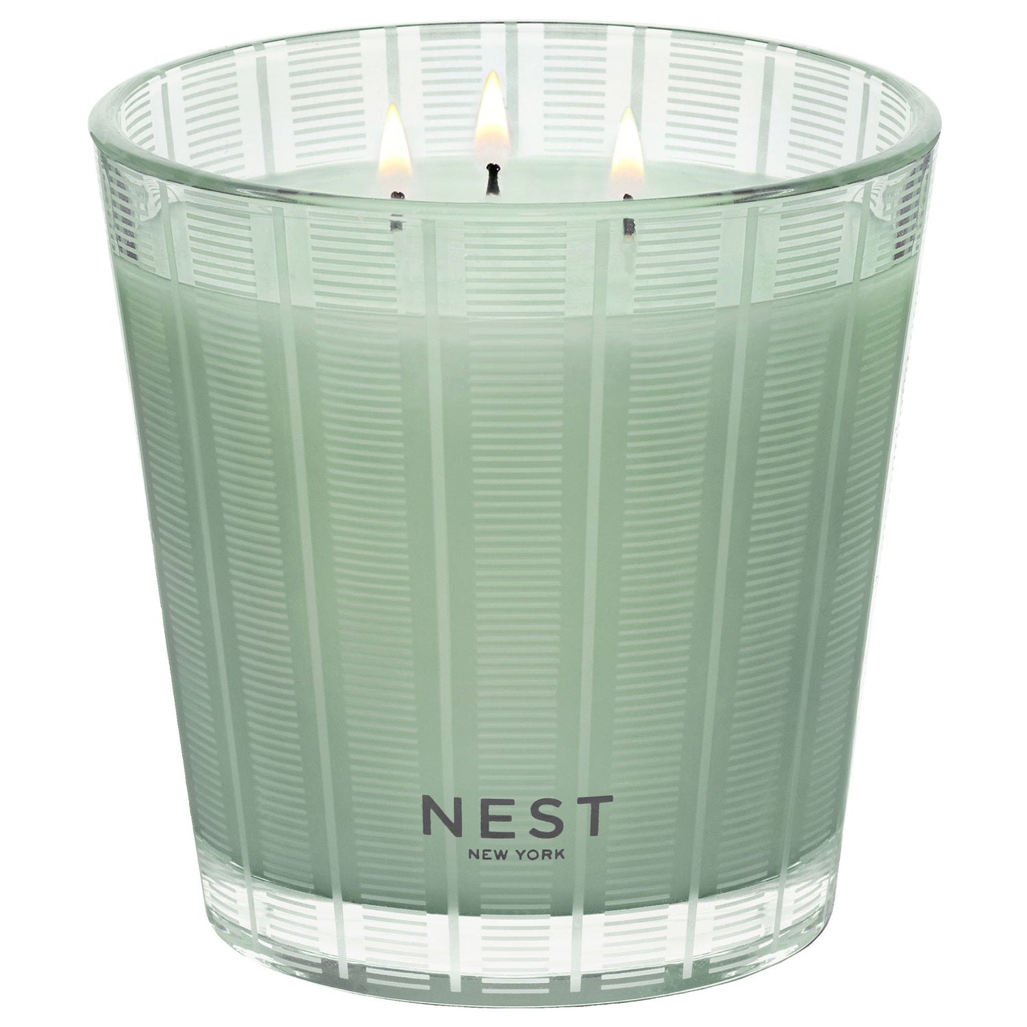 Image of an open Nest Wild Mint & Eucalyptus Candle variant: 21.1 oz (3-Wick)