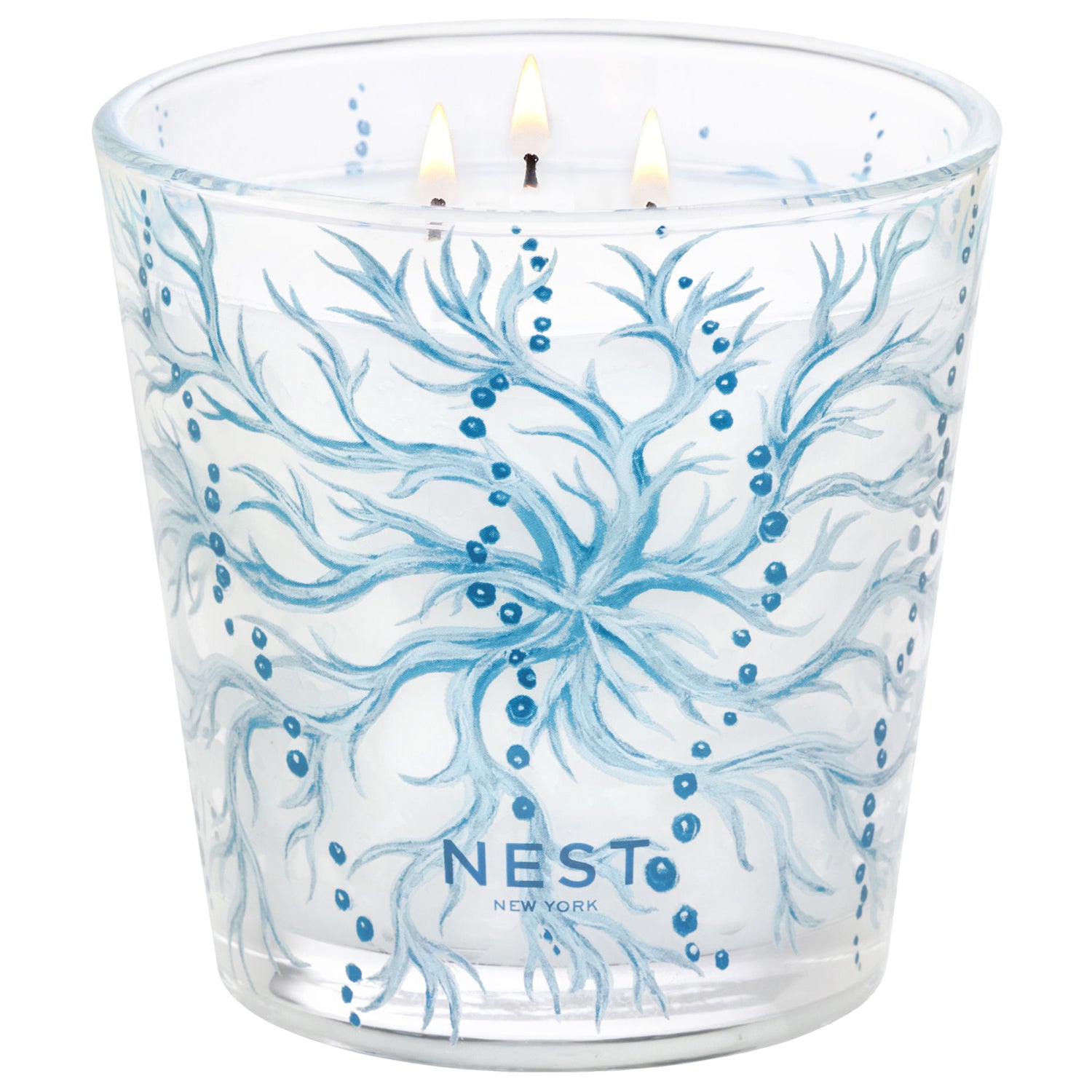 Lifestyle image of Nest Ocean Mist & Sea Salt Decorative Luxury Candle variant: 21.2 oz (3-Wick)