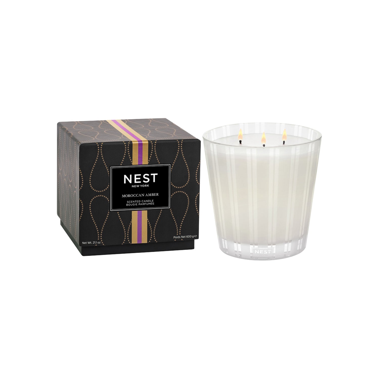 Nest Moroccan Amber Candle Size variant: 21.2 oz (3-Wick) main image.