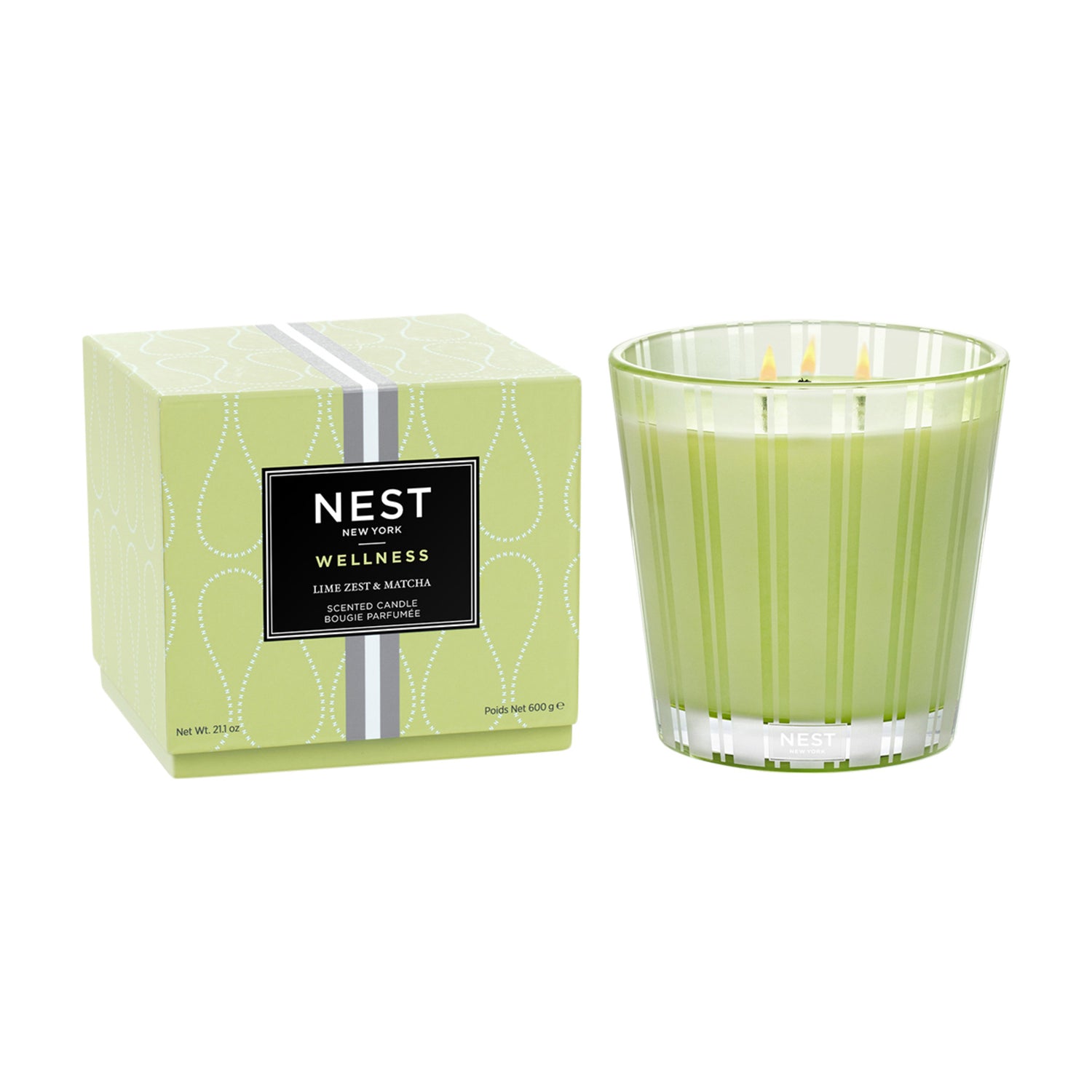 Nest Lime Zest and Matcha Candle Size variant: 21.2 oz (3-Wick) main image.