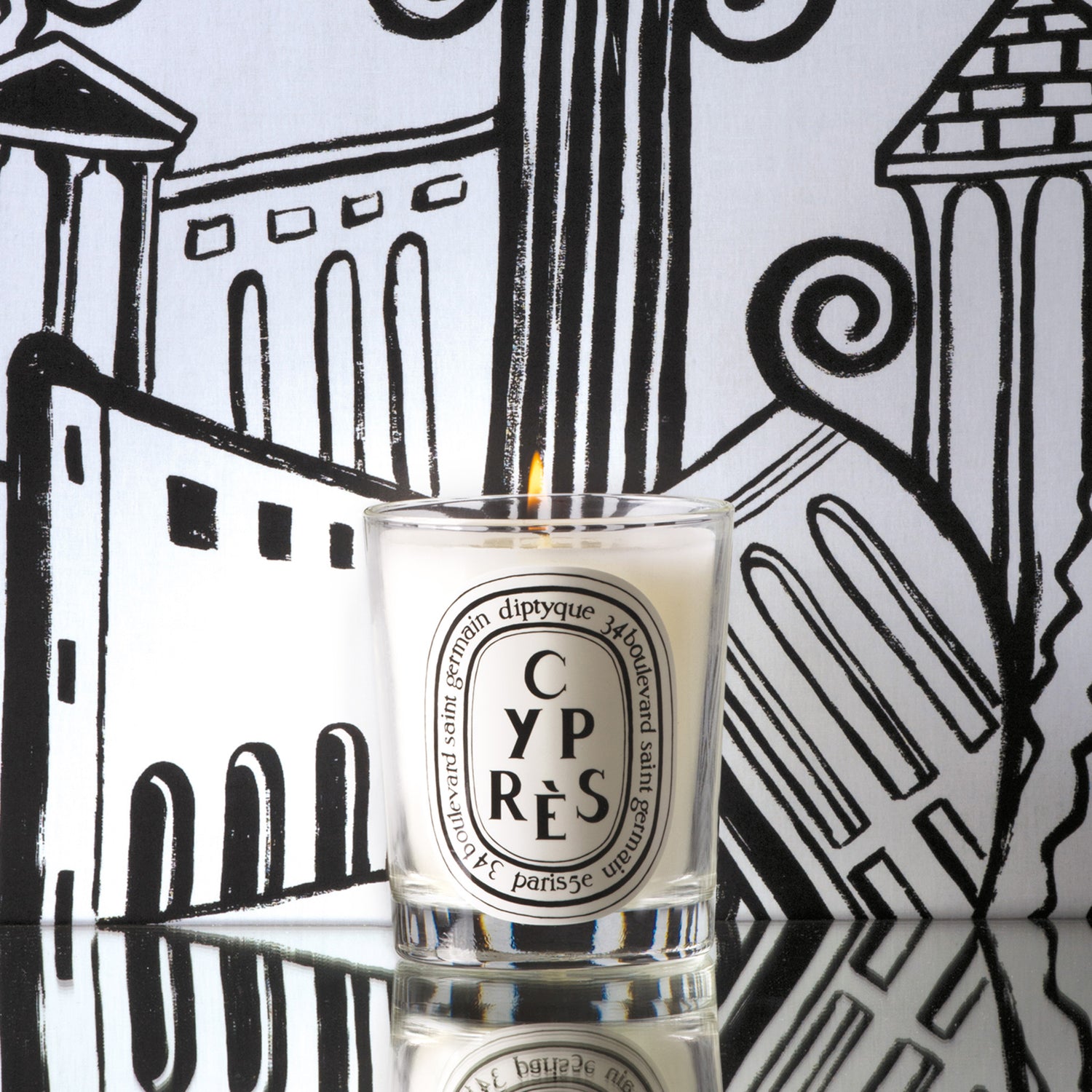 Diptyque Cypres Scented Candle Size variant: 2.4 oz lifestyle image .