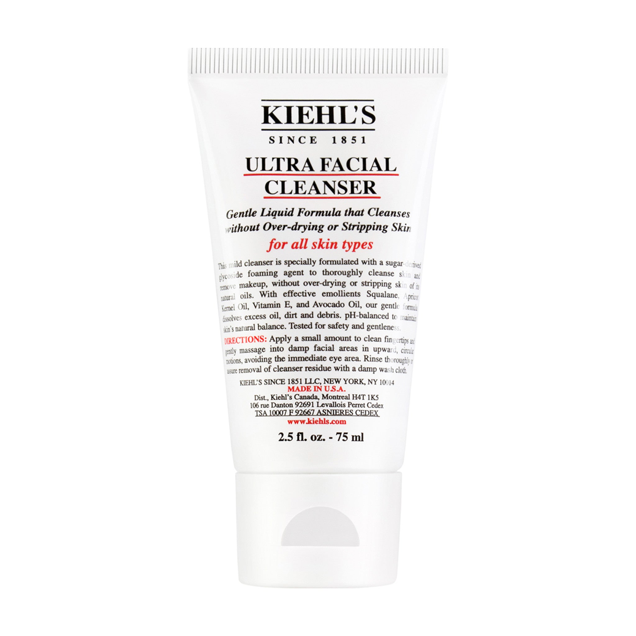 Kiehl's Since 1851 Ultra Facial Cleanser Size variant: 2.5 fl oz | 75 ml main image.