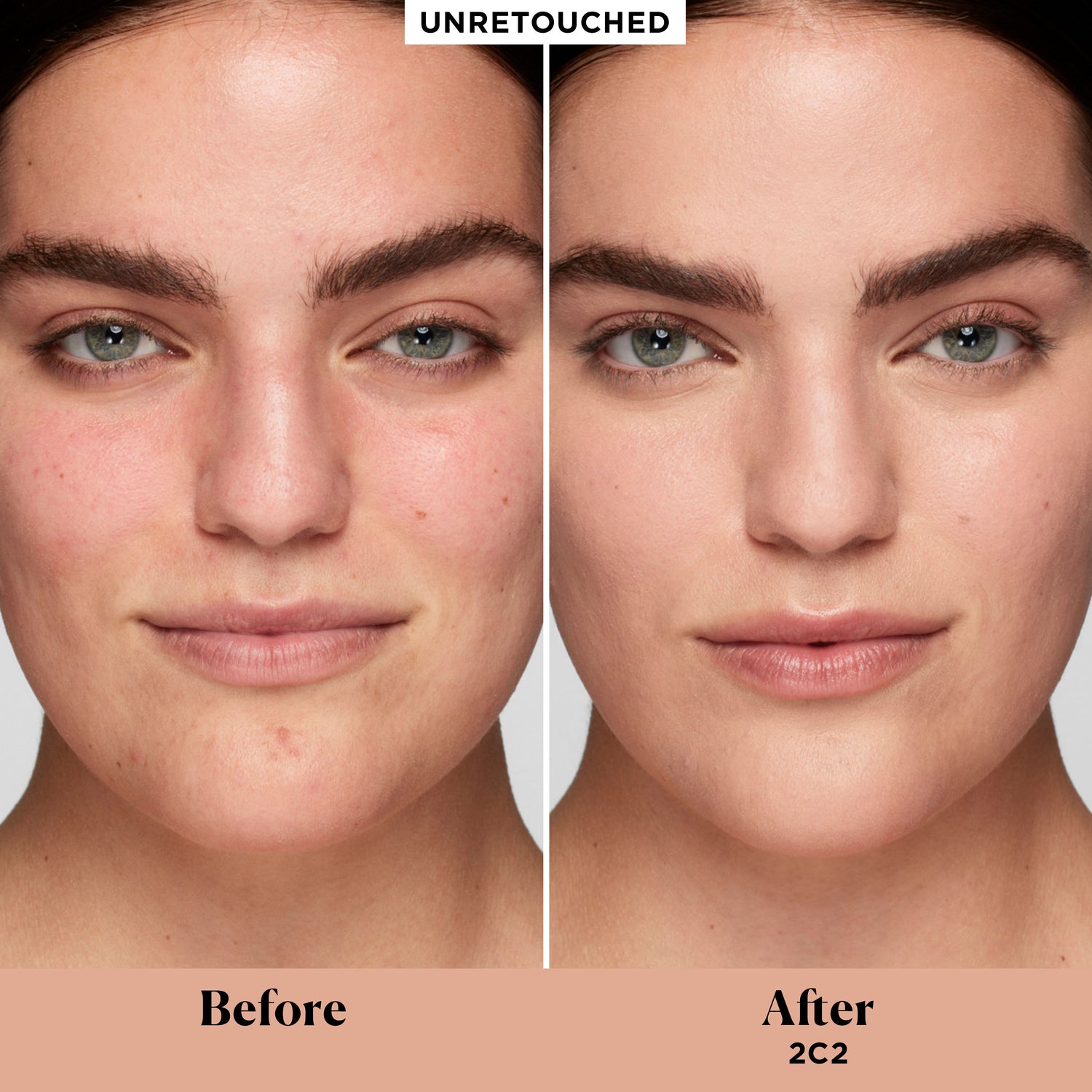 Before and after results of using Laura Mercier Real Flawless Weightless Perfecting Concealer variant: 2C2