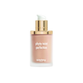 A glass bottle of Sisley Paris Phyto-Teint Perfection high-coverage, mattifying foundation with a gold pump dispenser.