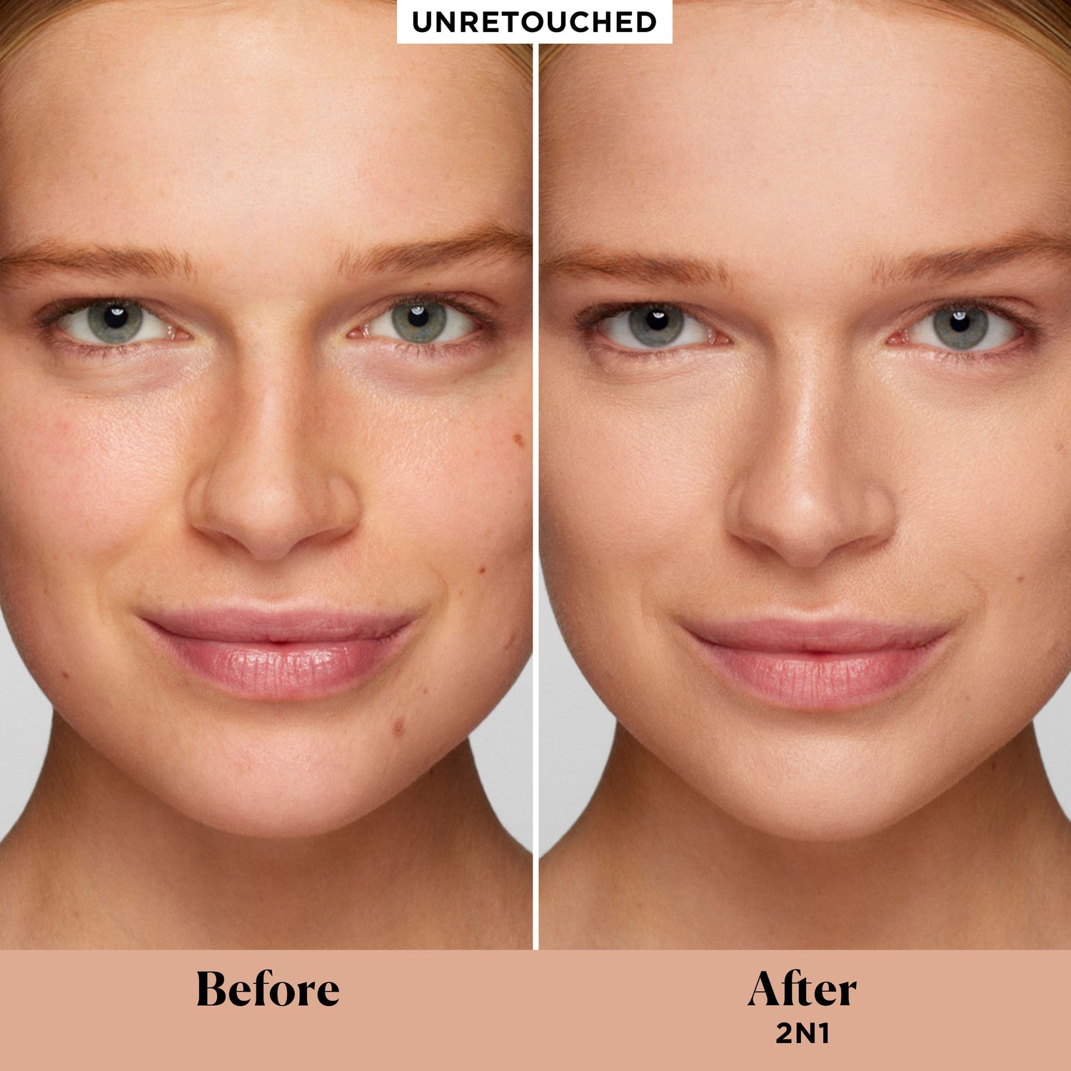 Before and after results of using Laura Mercier Real Flawless Weightless Perfecting Concealer variant: 2N1