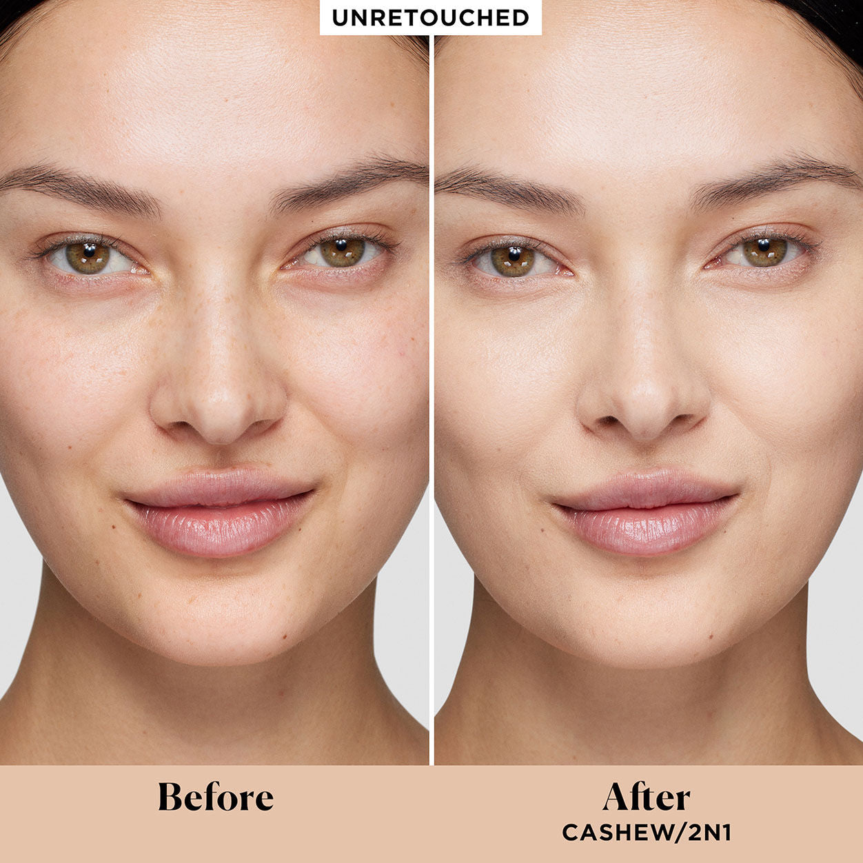 Before and after results of using   variant: 2N1 Cashew