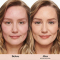 Before and after results of using Laura Mercier Secret Camouflage Concealer Duo Stick variant: 2W