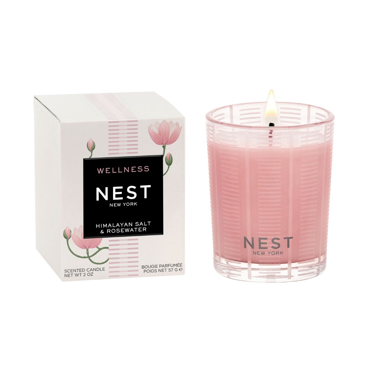 Nest Himalayan Salt & Rosewater Candle variant: 2 oz (Votive) main image