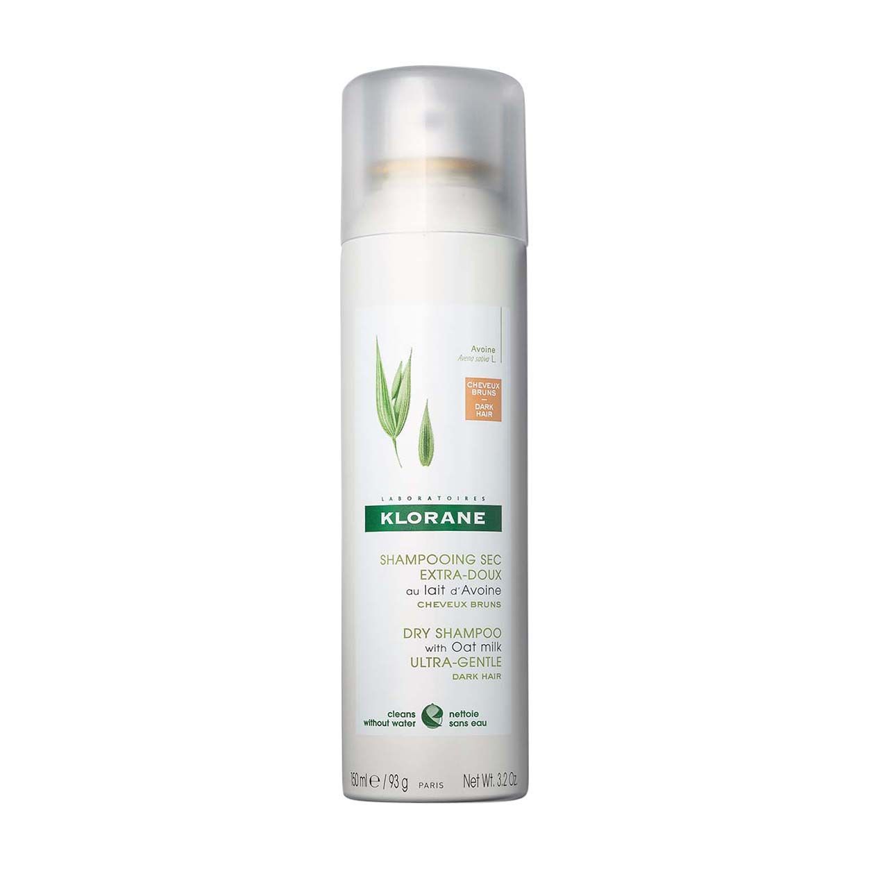Klorane Dry Shampoo With Oat Milk for Dark Hair variant: 3.2 oz main image