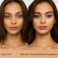 Before and after results of using RMS Beauty ReEvolve Natural Finish Liquid Foundation variant: 33.5